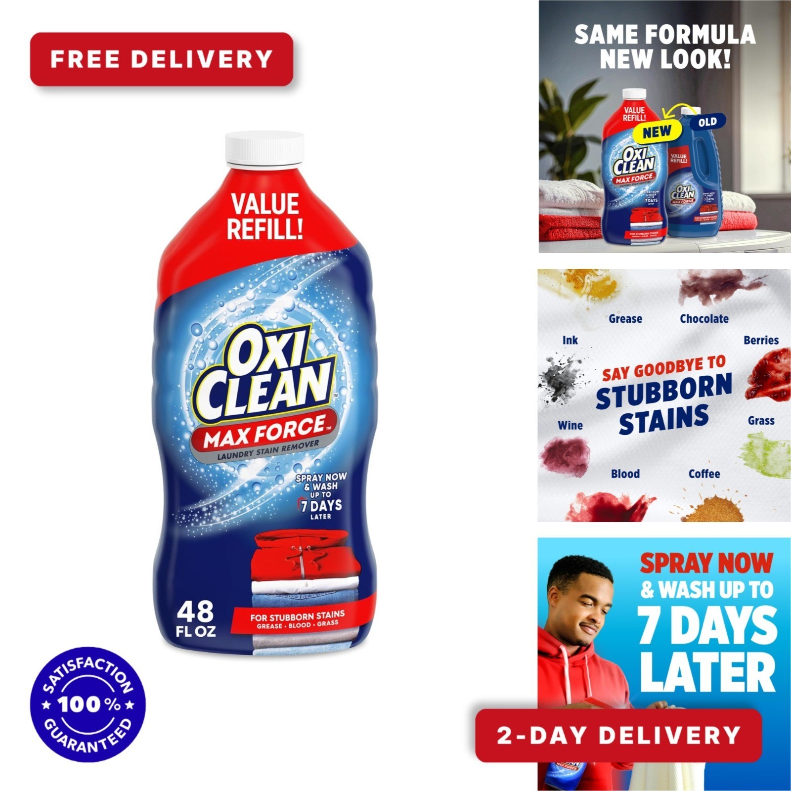 OxiClean Max Force Laundry Stain Remover Spray 48 fl oz – Color Safe
