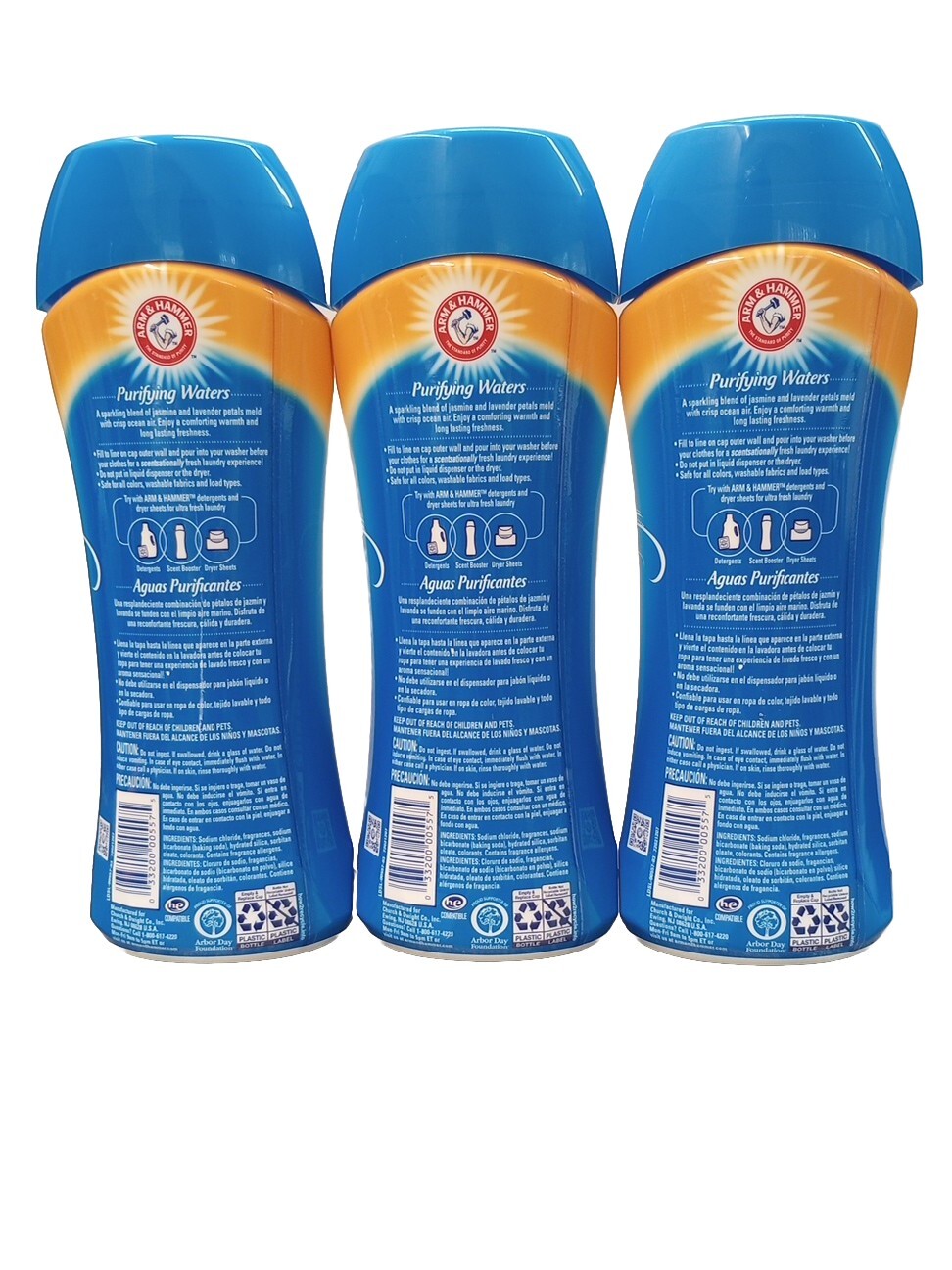 Arm & Hammer Clean Scentsations Scent Booster Purifying Waters LOT x 3 x 15 Oz.