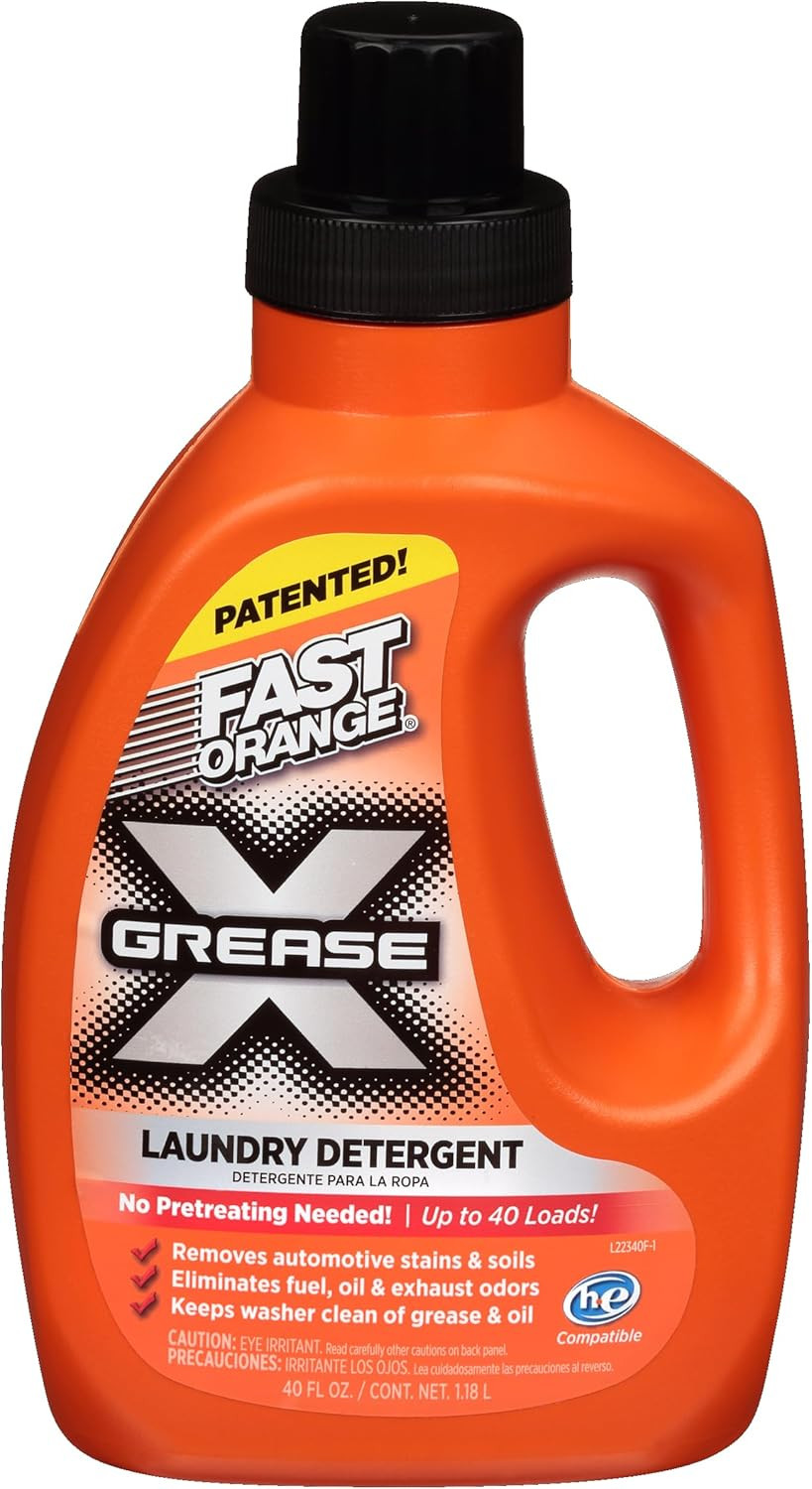 22340 Grease X Mechanic’S Laundry Detergent Liquid, 40 Fl. Oz. Stains, Soils &
