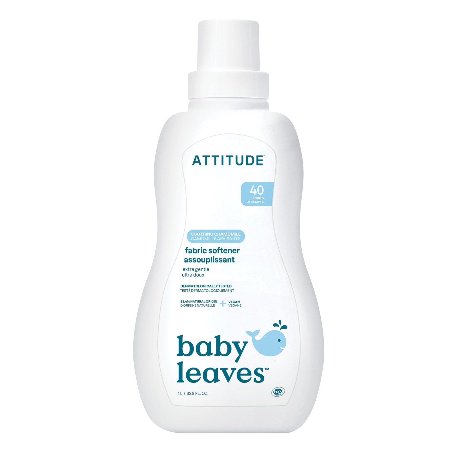 ATTITUDE Baby Fabric Softener, Plant and Mineral-Based Ingredients, HE Compat…