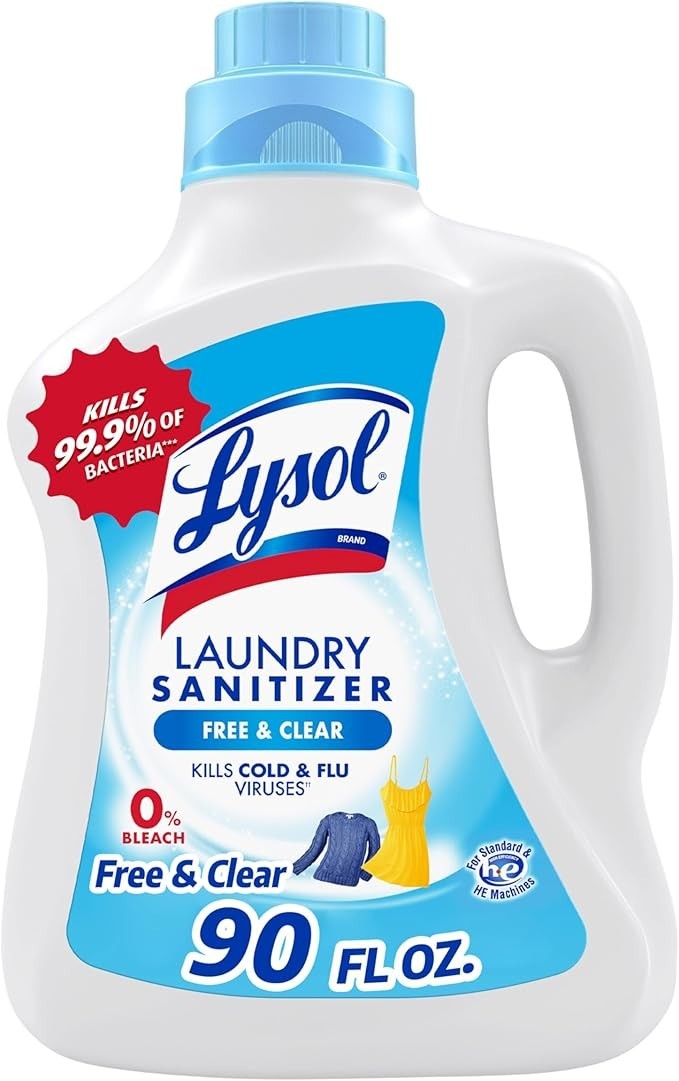 Laundry Sanitizer Additive, Free & Clear, Free from Fragrance and Dyes, 0% Bleac