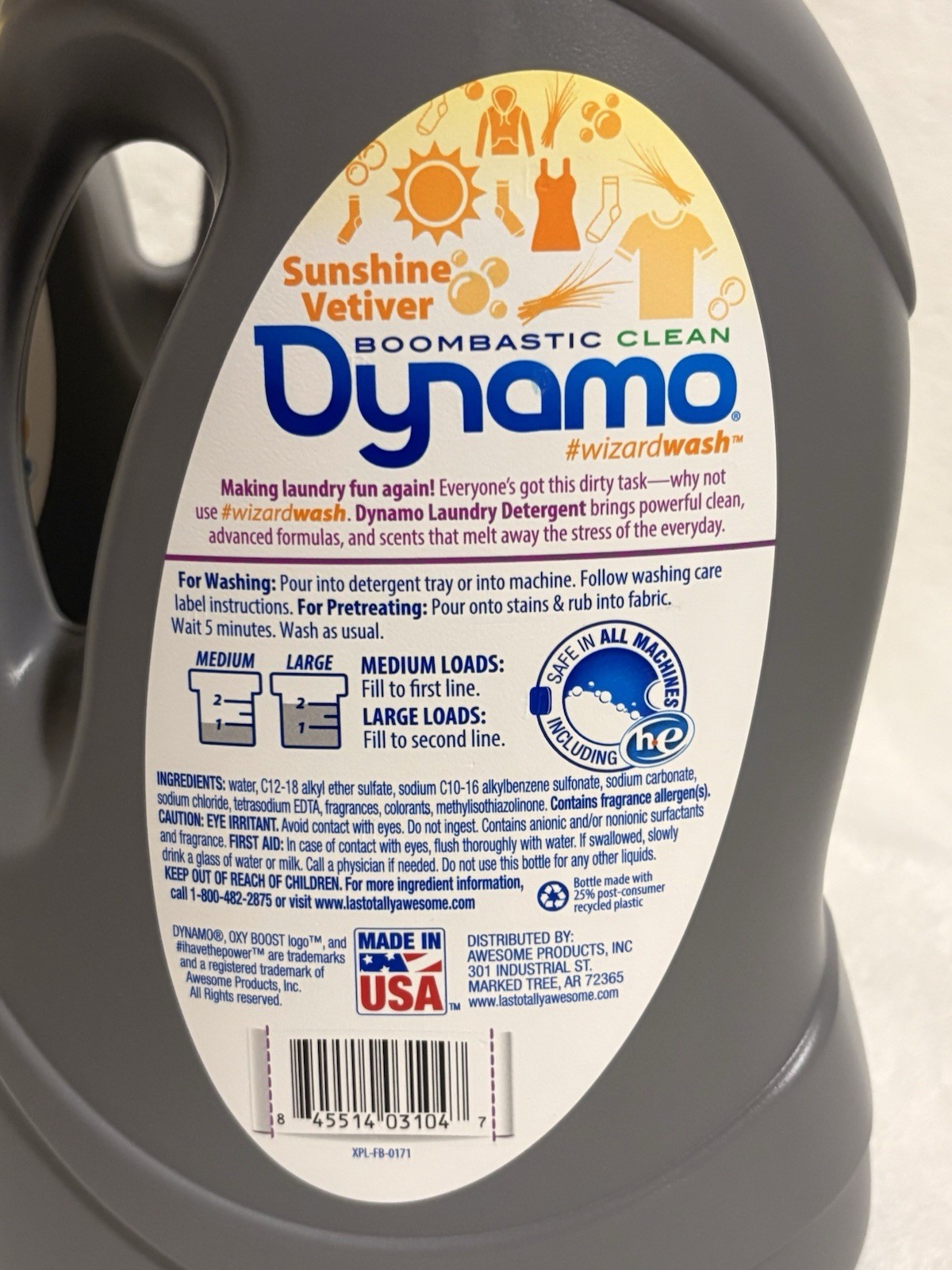 2-Pack Dynamo Sunshine Vetiver 4X Concentrated Liquid Laundry Detergent 60 Loads