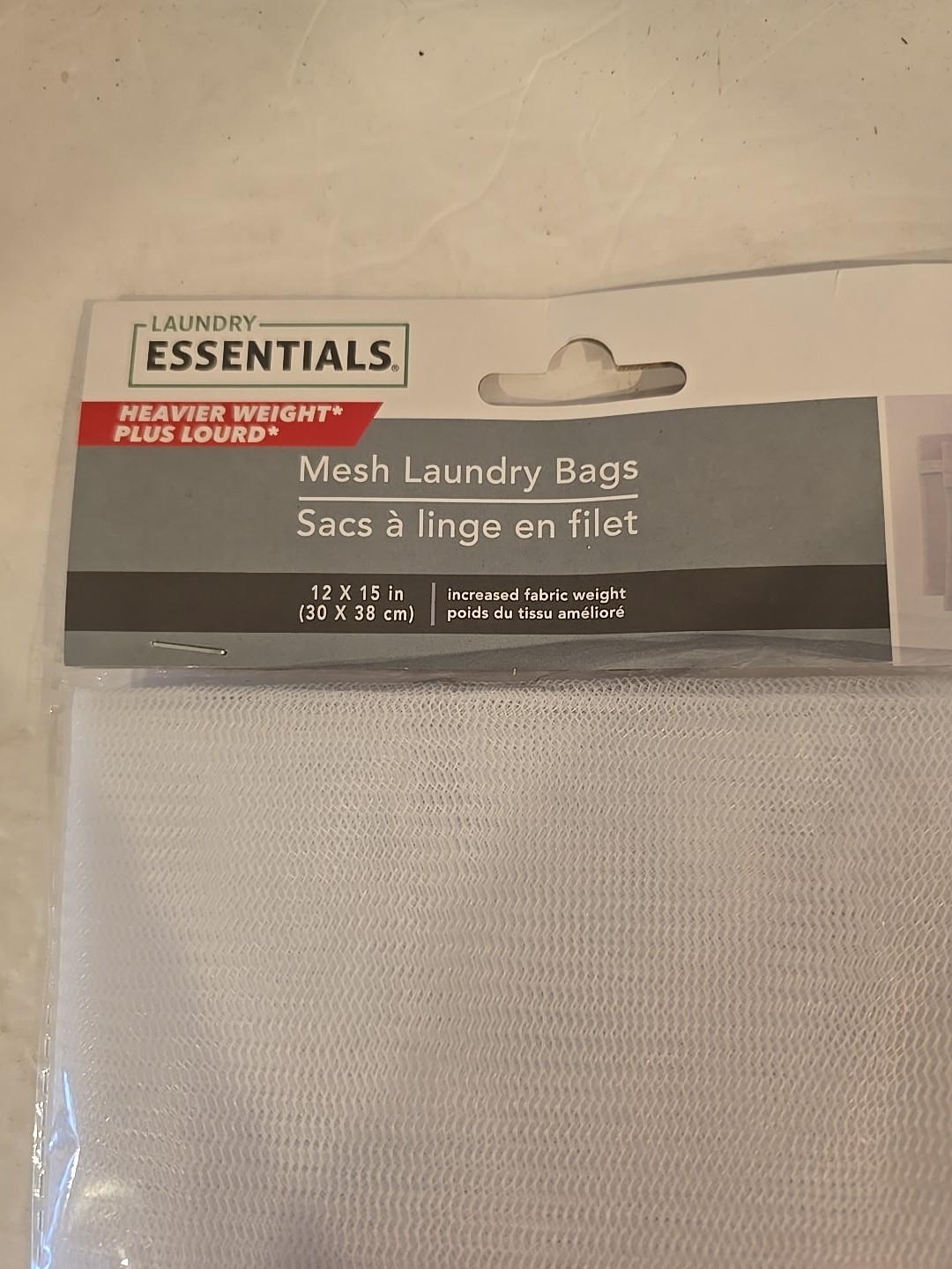 Essentials 3ct Zipper Mesh Laundry Bags 12″x15″