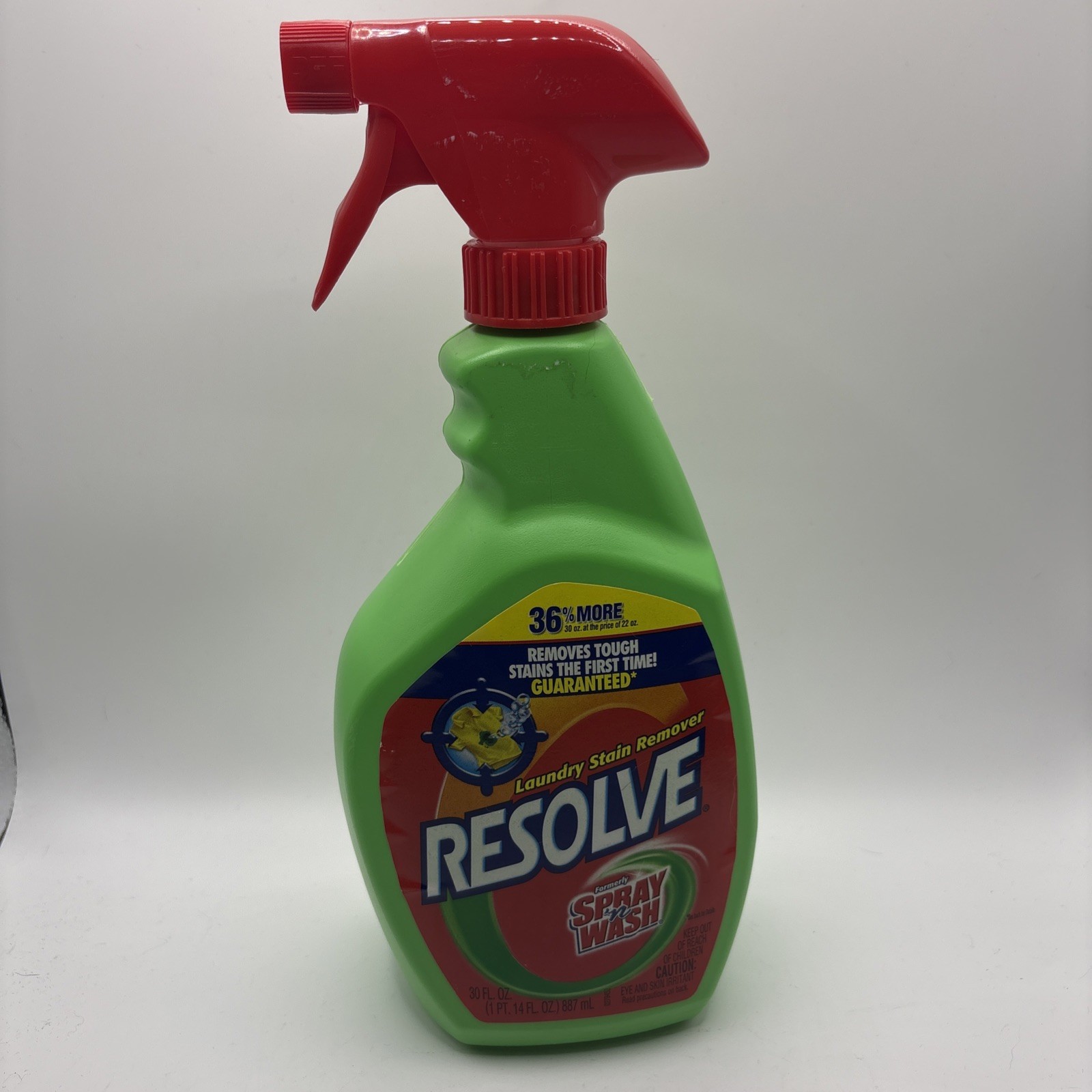 Resolve Pre-Treat Laundry Stain Remover Spray n’ Wash 30oz 60% Full Discontinued