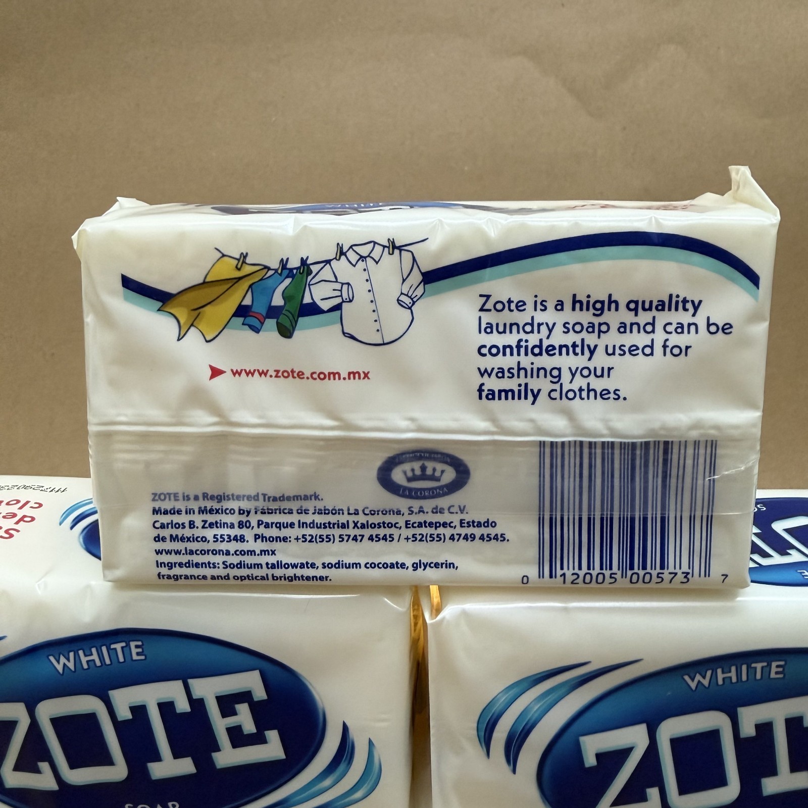 3 Pack ZOTE White Laundry Clothes Hand Delicate Wash Soap For Stains 14.1 Oz NIB