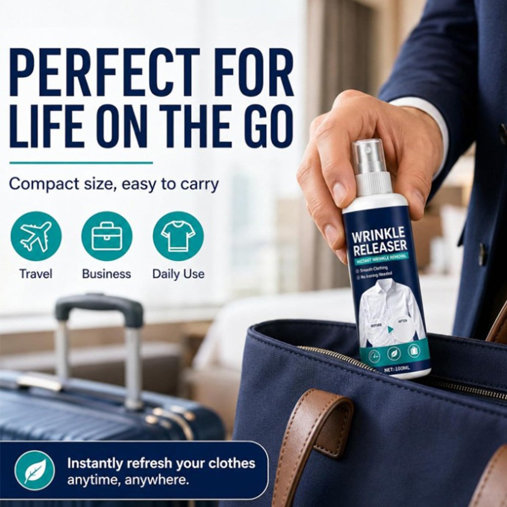 Instant Wrinkle Releaser Spray,Clothes Wrinkle Release Spray,No Iron,Anti Static