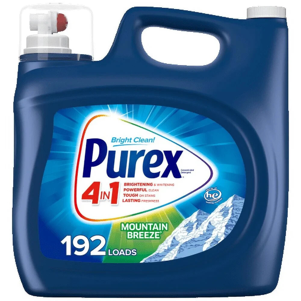 3 Pack Purex Liquid Laundry Detergent, Mountain Breeze, 250 Fluid Oz, 192 Loads