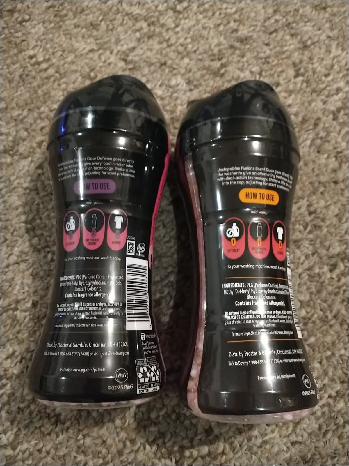 Downy Unstoppables Fusion Scent Duos (2) 6.9 oz Sunset Citrus Sunrise Nectar