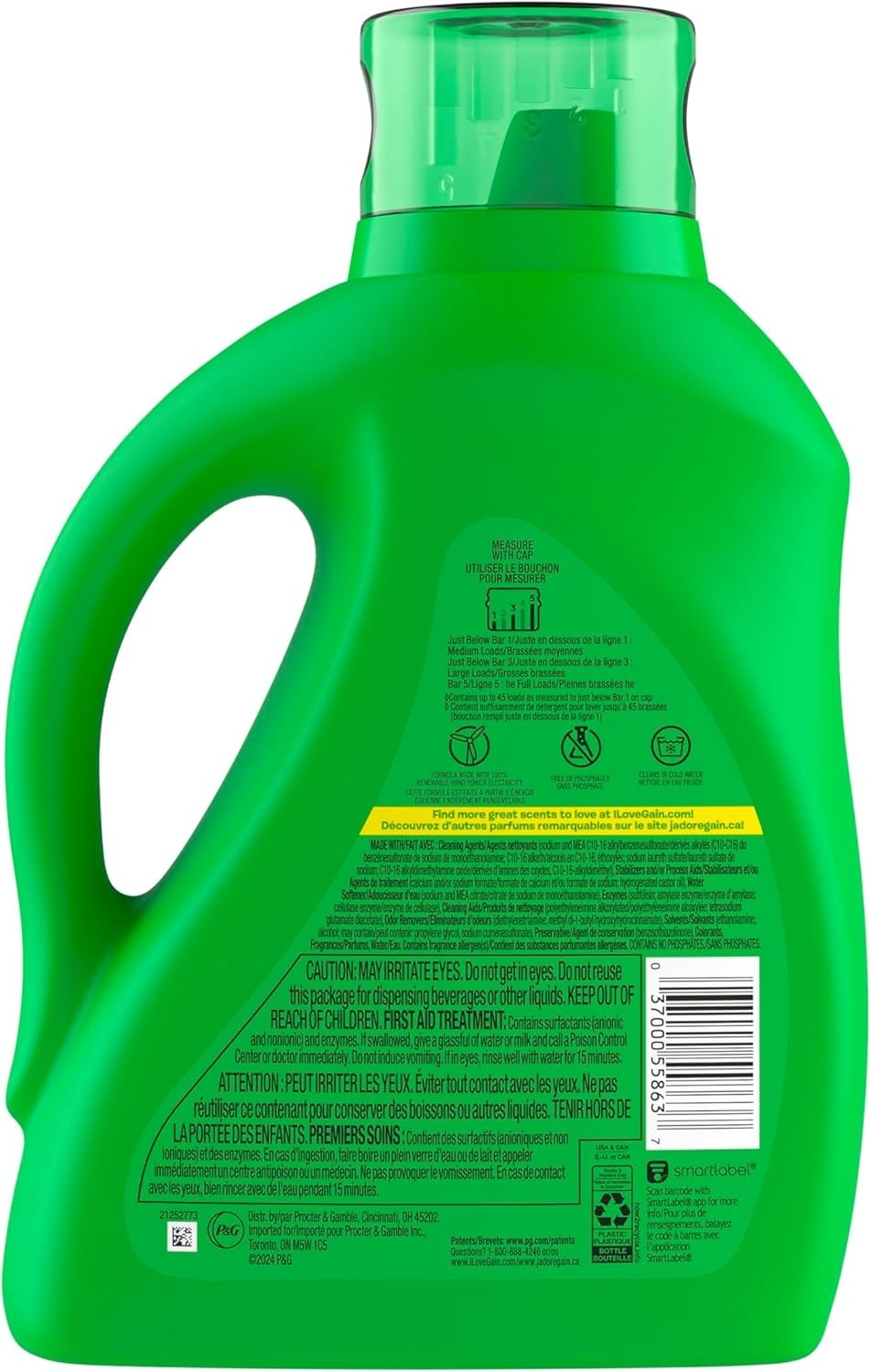 Gain Laundry Detergent Liquid, Aroma Boost, Original Scent, 65 Fl Oz (Pack Of 2)