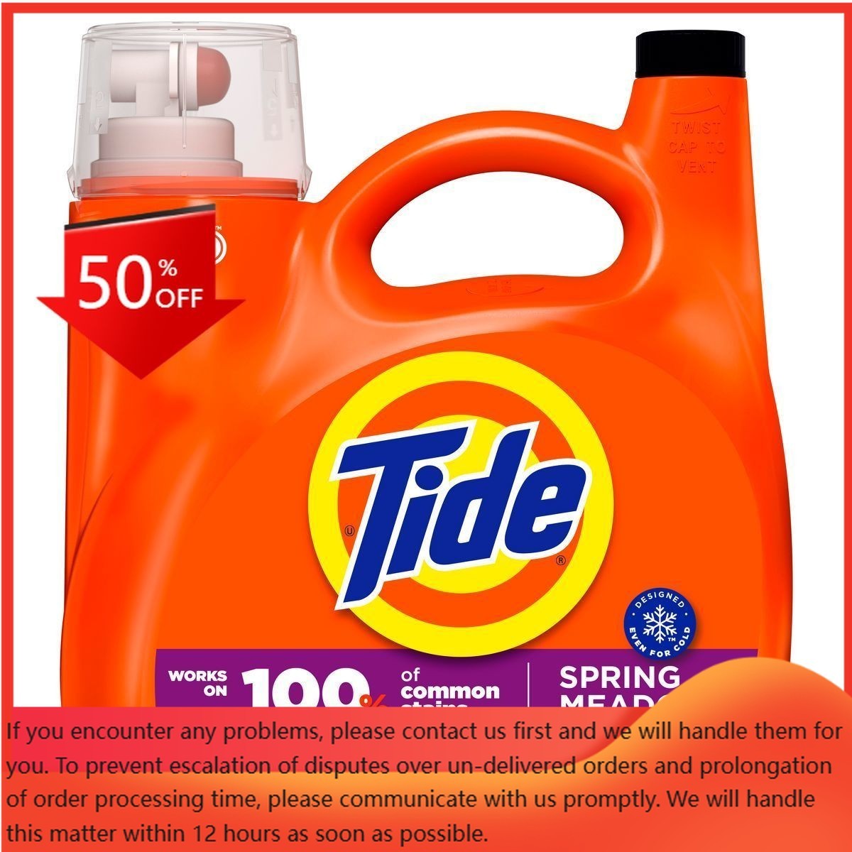 Tide Liquid HE Spring Meadow Liquid Laundry Detergent 126 loads – 158oz