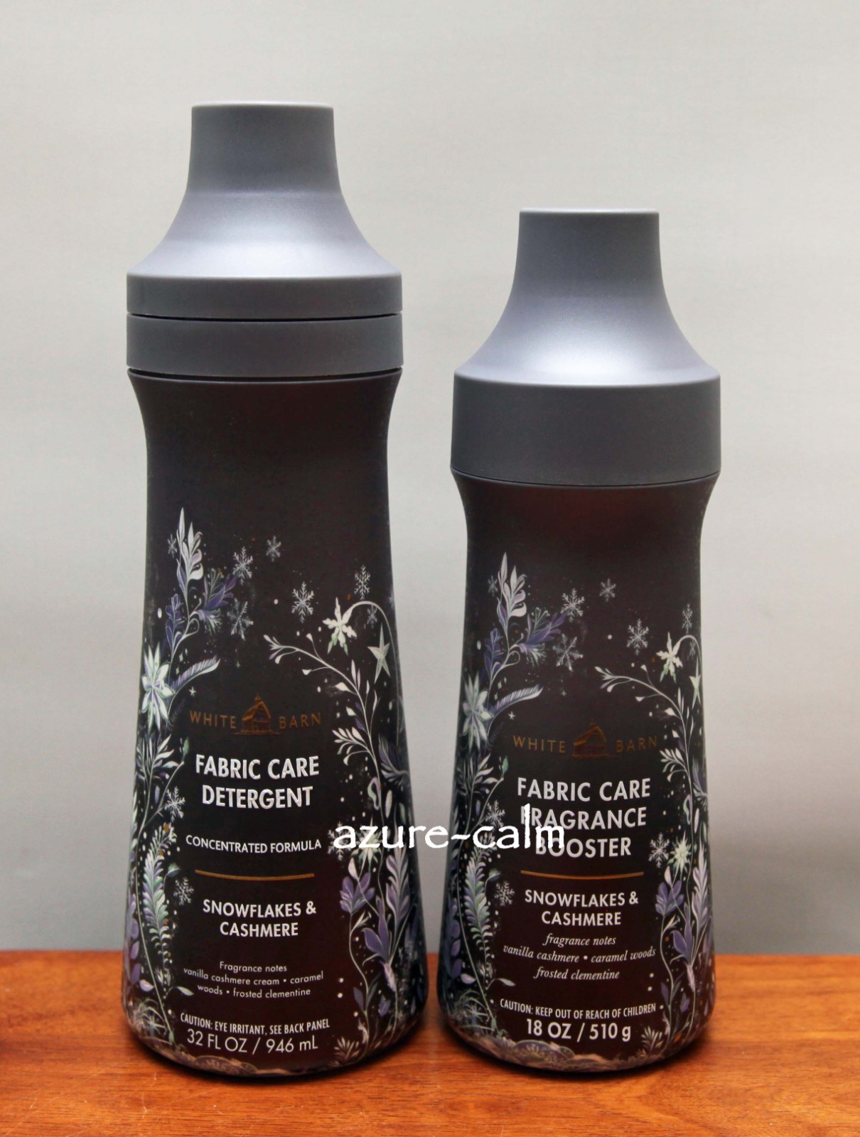 Bath & Body Works SNOWFLAKES & CASHMERE Laundry Detergent + Booster 2PC SET