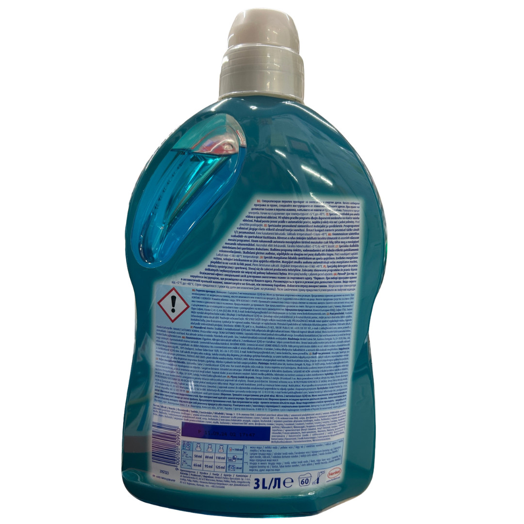 Perwoll Sport Renew Liquid Detergent 3L 60 Wash Active Wear Clothes