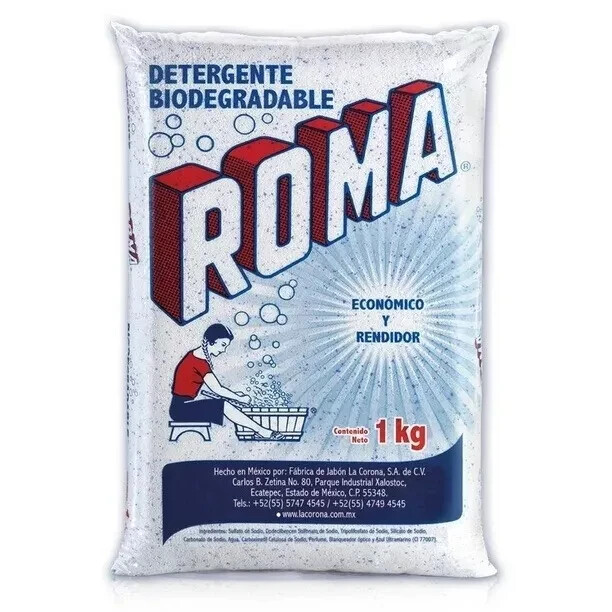 Pack of 2,3,4, Roma Powder Laundry Detergent, 35.27oz 2.20lb 1Kg Phosphate FREE