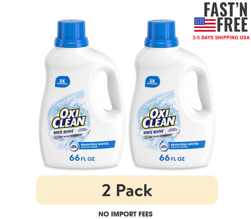 (2 pack) OxiClean White Revive Laundry Whitener Laundry Stain Remover 66 Lb