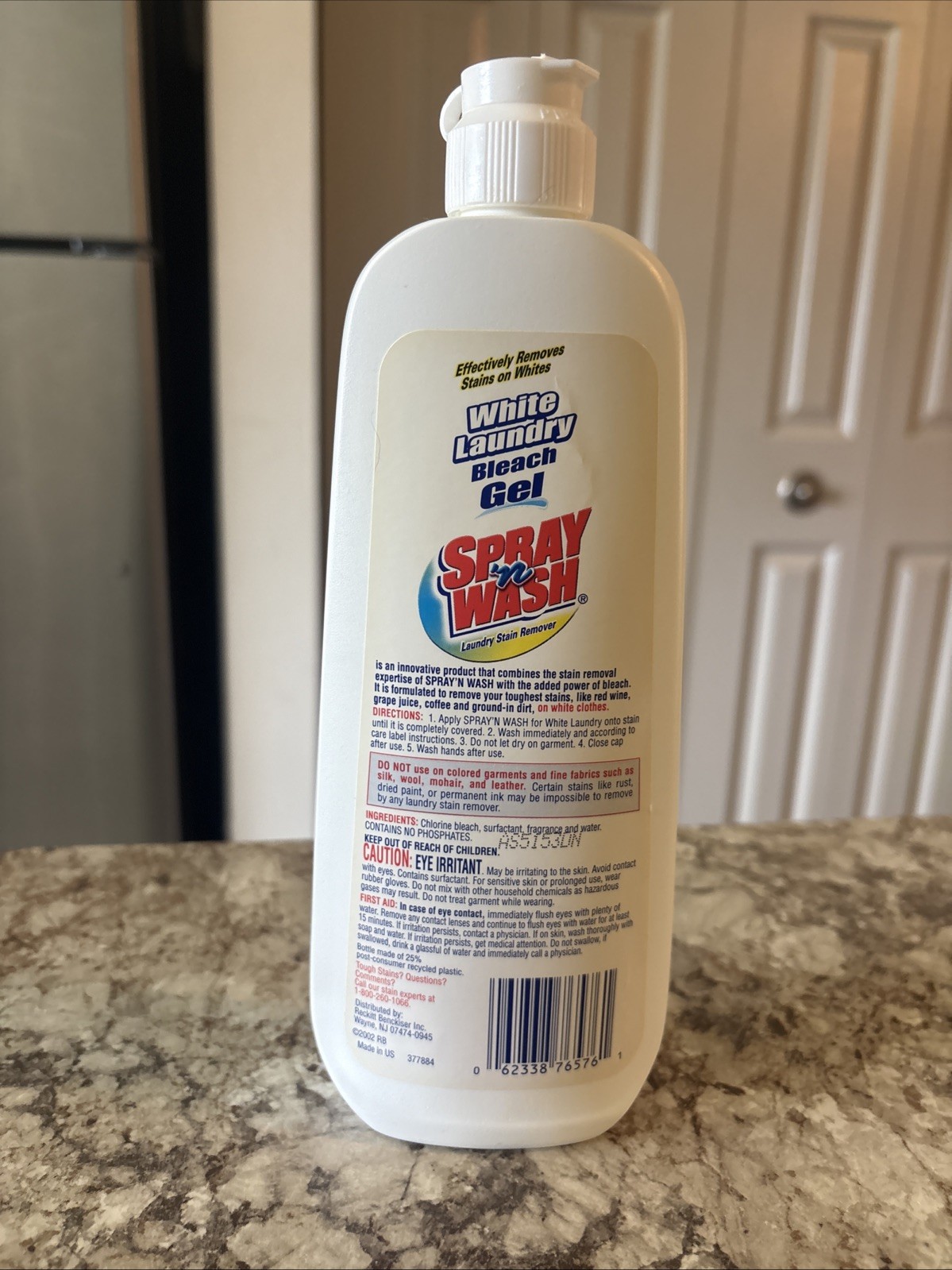 Vintage 2002 Spray N Wash Gel White Laundry Beach Gel Stain Remover 12 FL OZ