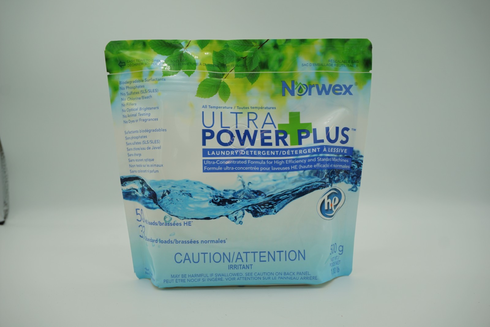NEW Norwex Ultra Power Plus Laundry Detergent Soap Powder 50 HE Loads 1.1lb 500g