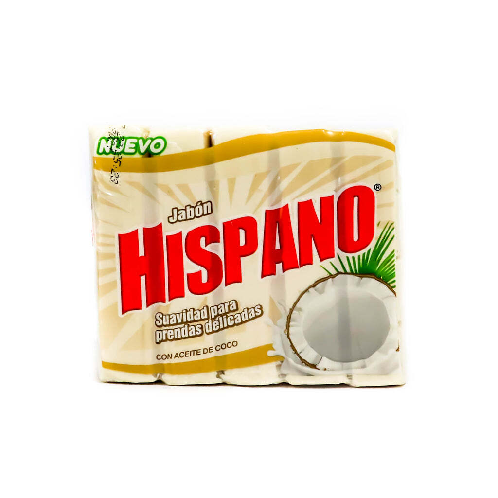 Hispano Jabon Coconut Soap – Con Aceite de Coco (5 Pack), 800g