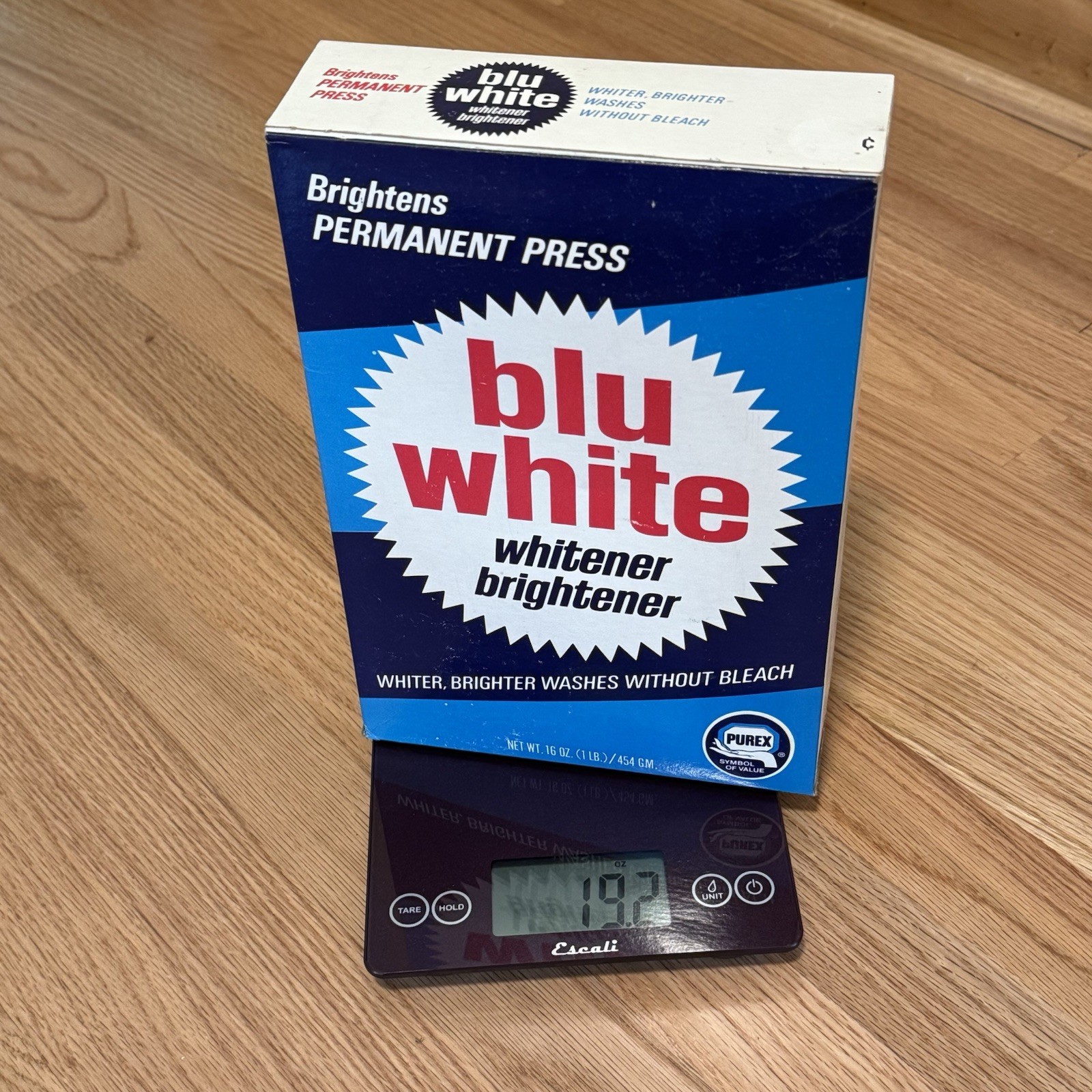 Blu White Purex Permanent Press Whitener Brightener Soap 16 oz – Vintage NOS