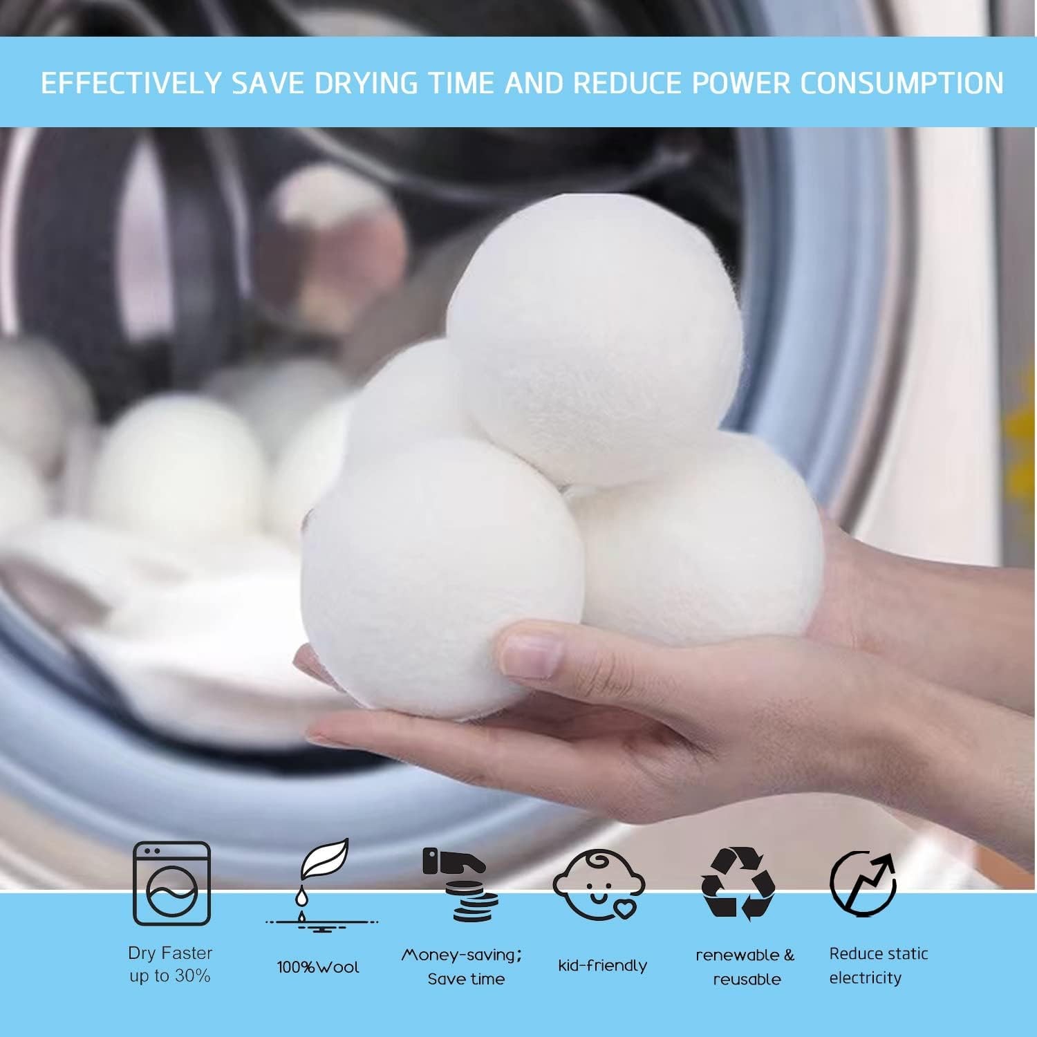 Premium XL Wool Dryer Balls 6Pack | 100% Organic New Zealand Wool, Handcrafte…