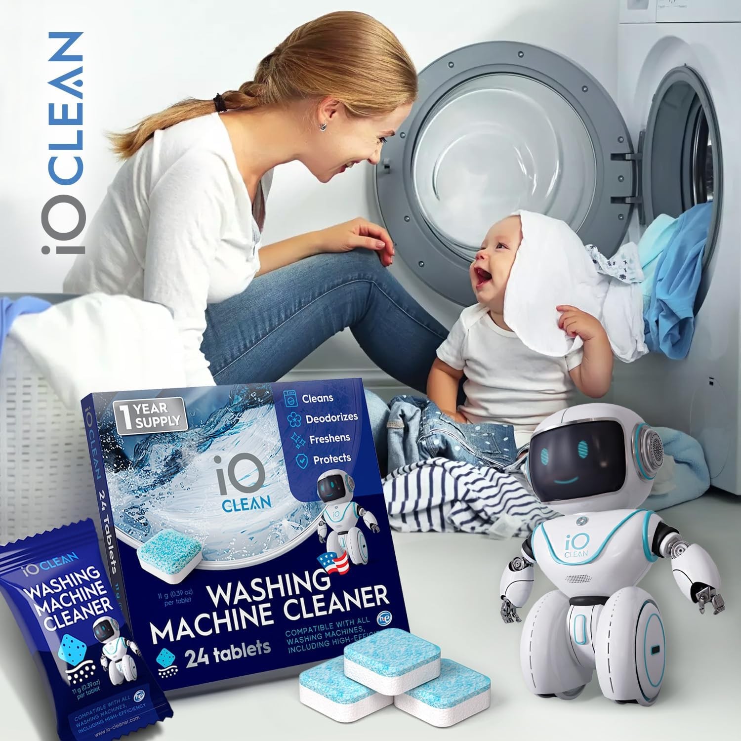 Washing Machine Cleaner and Descaler Tablets 24 Pcs – Deep Clean and…