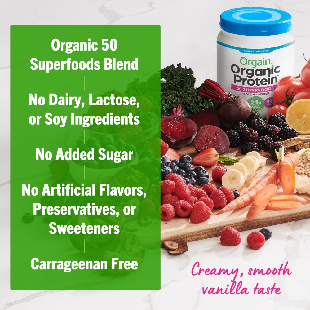 Superfoods Organic Plant Based Powder – Vanilla – 18oz