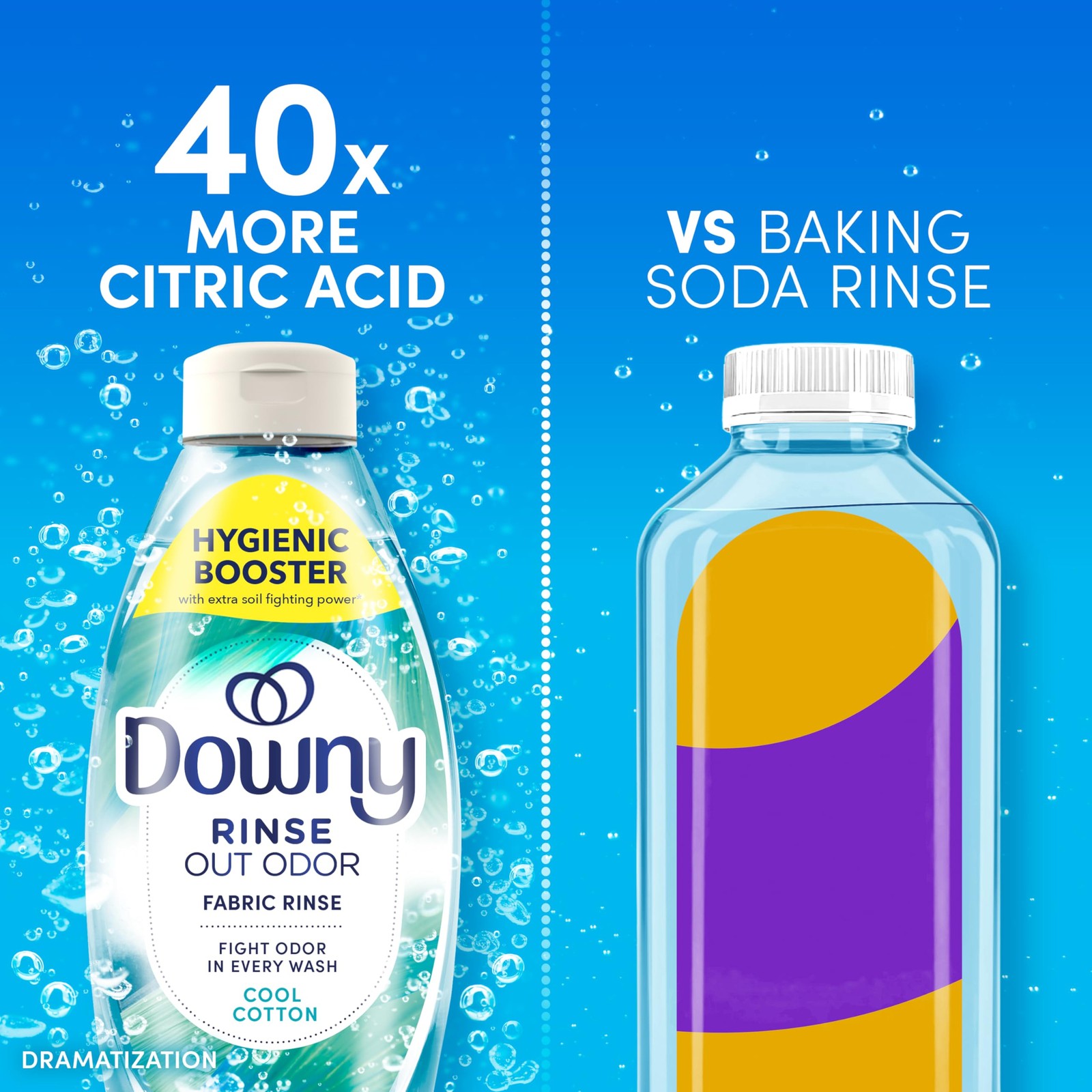 Downy Rinse Laundry Odor Remover, Cool Cotton Scent, 48 fl oz, Fabric Softene…