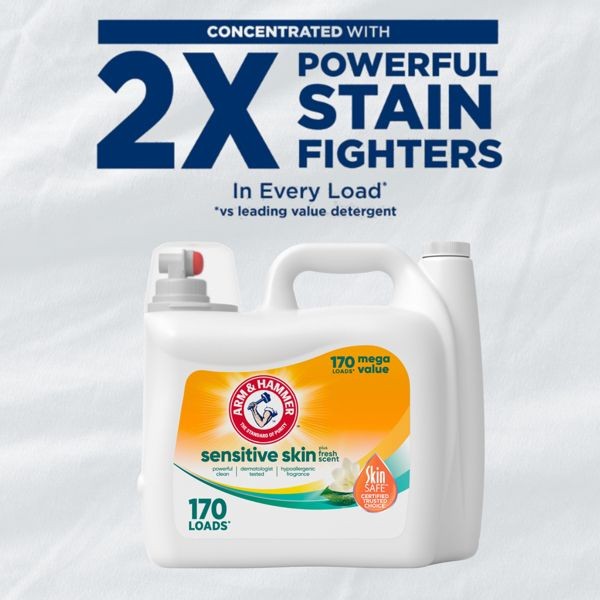 Hypoallergenic Fresh Scent for Sensitive SkinHE Liquid Laundry Detergent170Loads