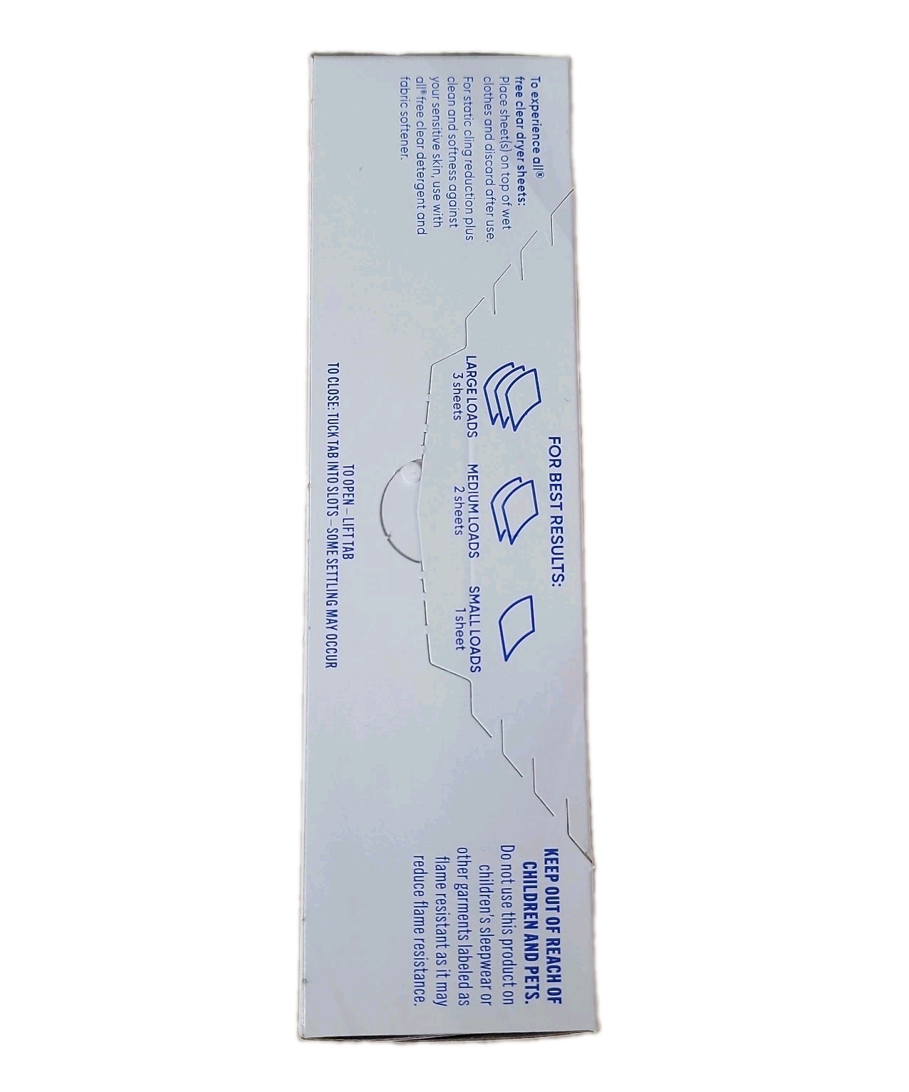 all Free Clear Dryer Sheets 80 Count – Sensitive Skin – Perfume & Dye Free