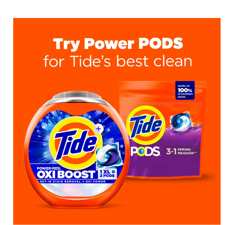 Tide PODS Liquid Laundry Detergent Packs, Spring Meadow Scent, 112 Count