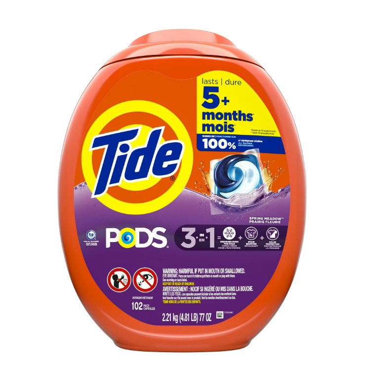 Tide PODS Laundry Detergent Soap Pacs, Spring Meadow Scent, 102 Count