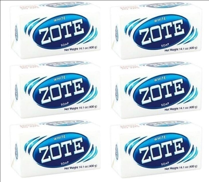6 Pack of Zote Laundry Soap Bar White 14.1 oz Beauty & Personal Care (400gr)