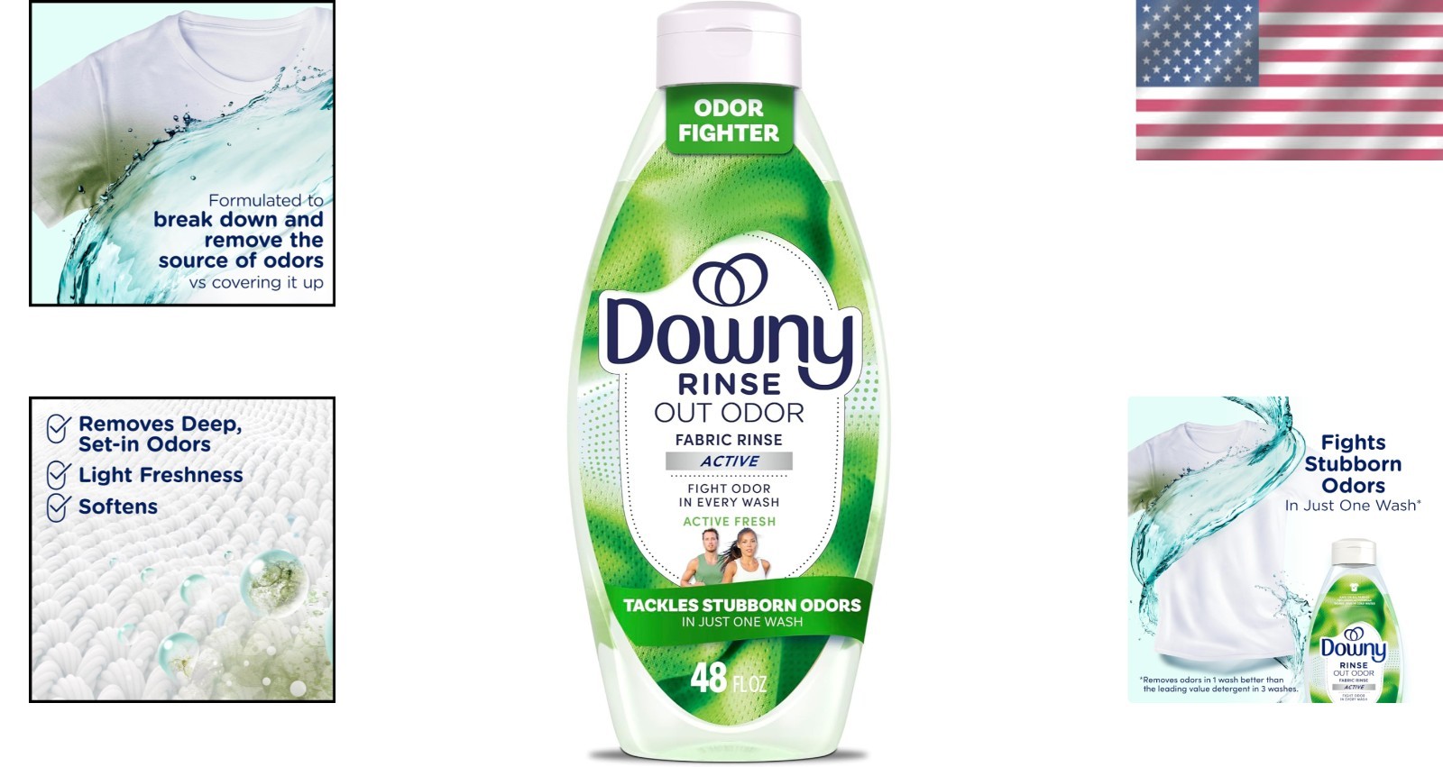 Rinse & Refresh 48 oz Laundry Odor Remover for Activewear – Active Fresh Scent