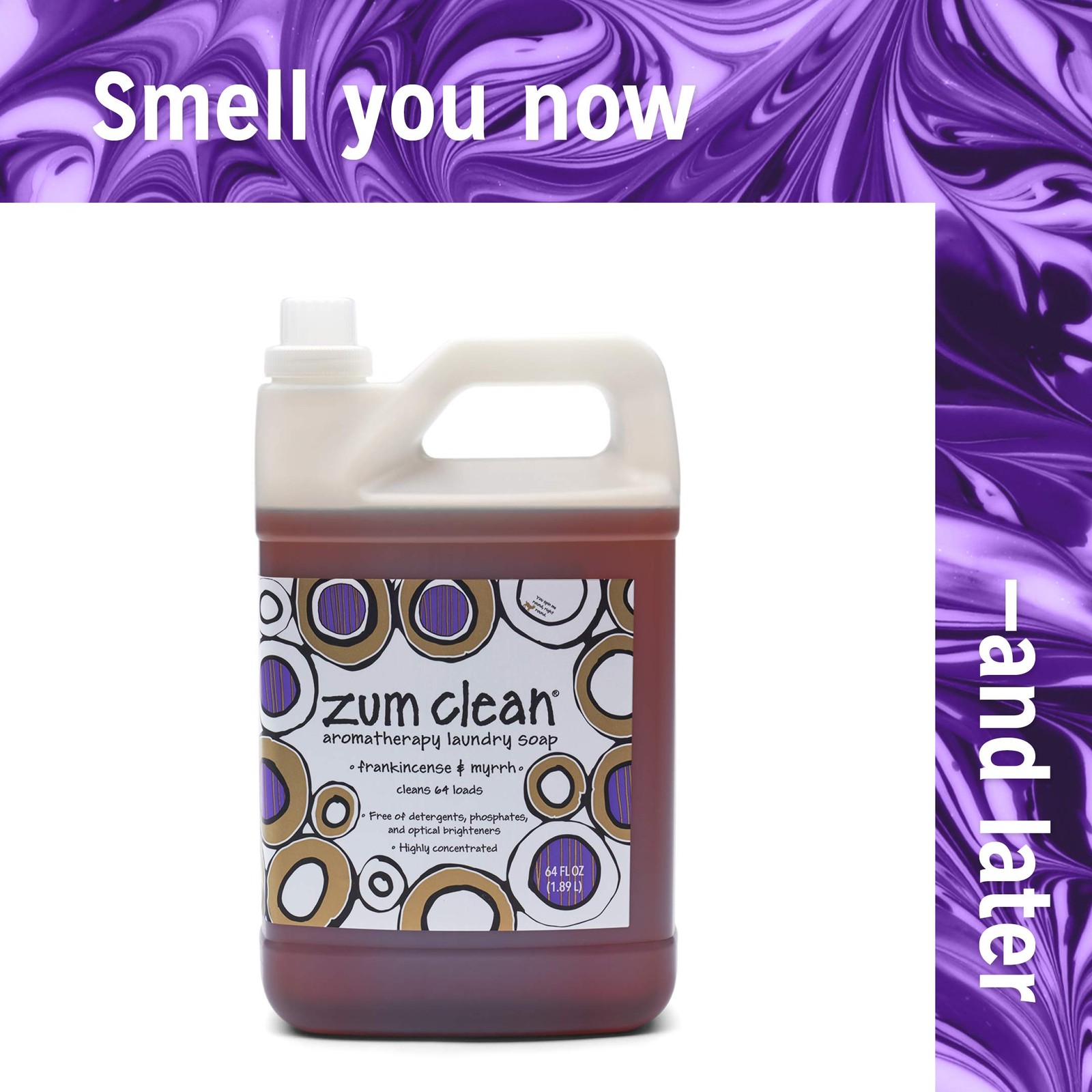 Zum Laundry Soap 64 Fl Oz Plant Based Laundry Detergent Lavender Amber Scent