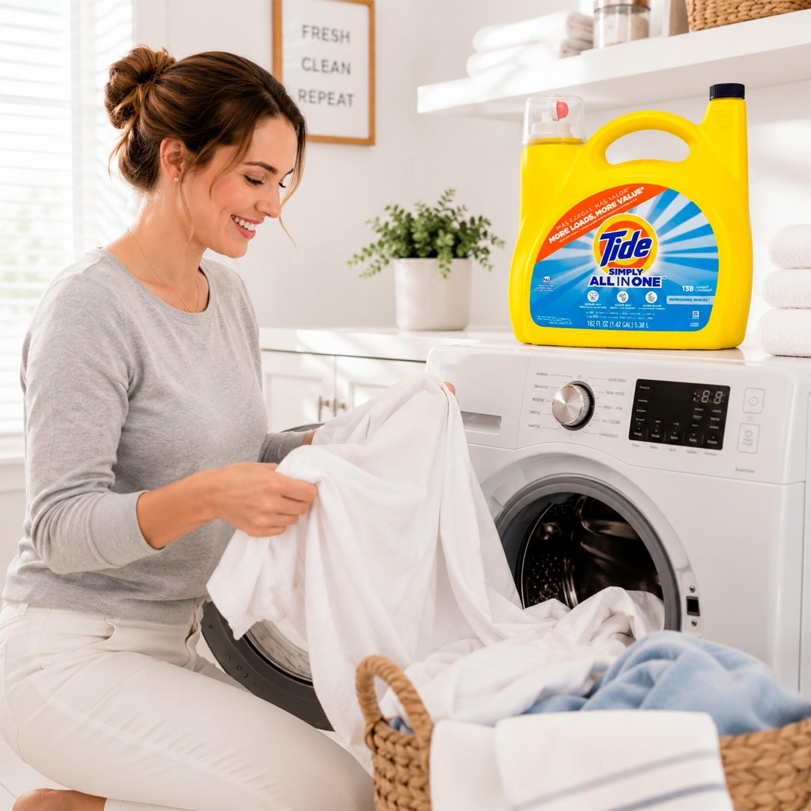 Tide Simply All in One Liquid Laundry Detergent Refreshing Breeze 182 fl oz HE