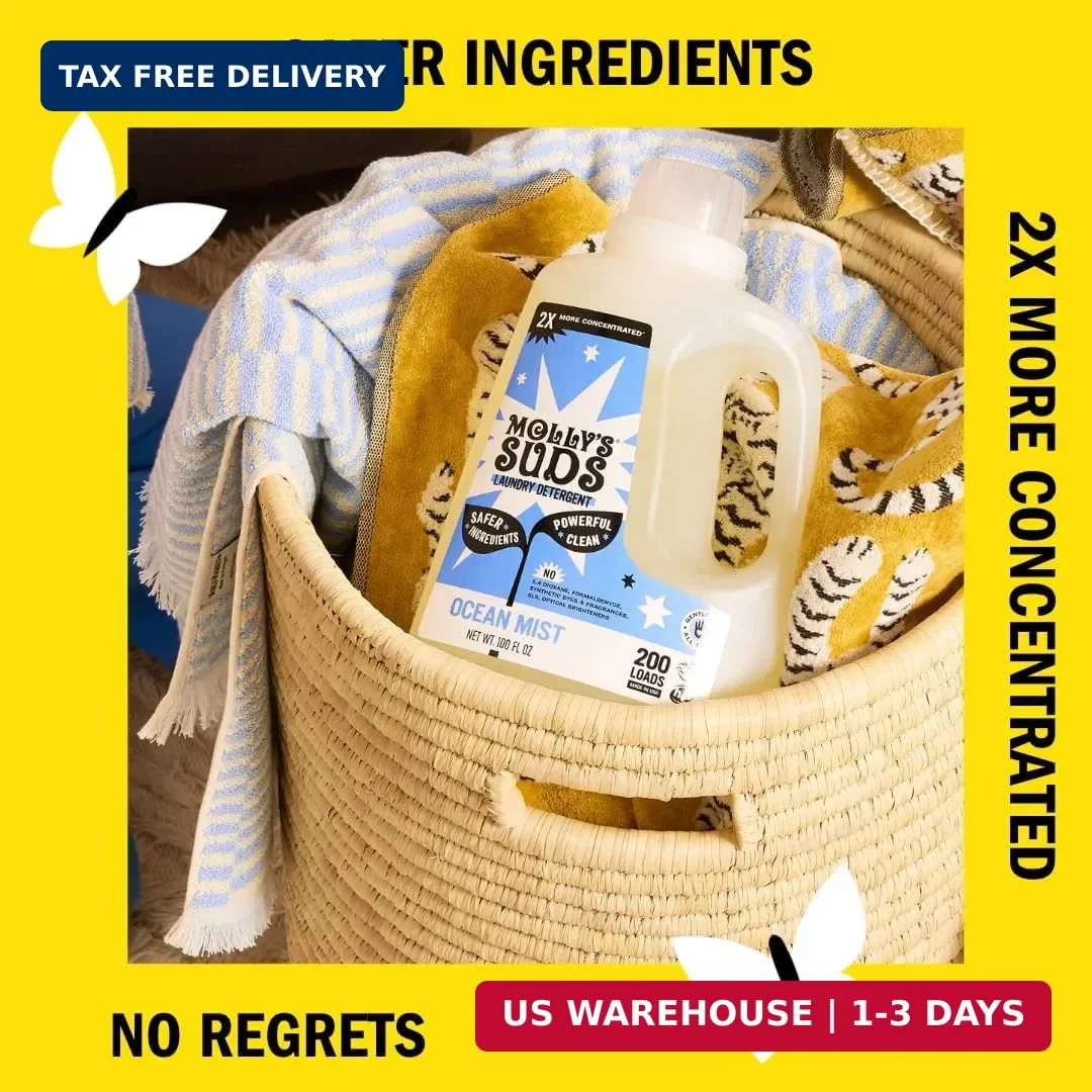 Molly’s Suds Liquid Laundry Detergent | Clean Laundry Detergent Soap for Sensiti