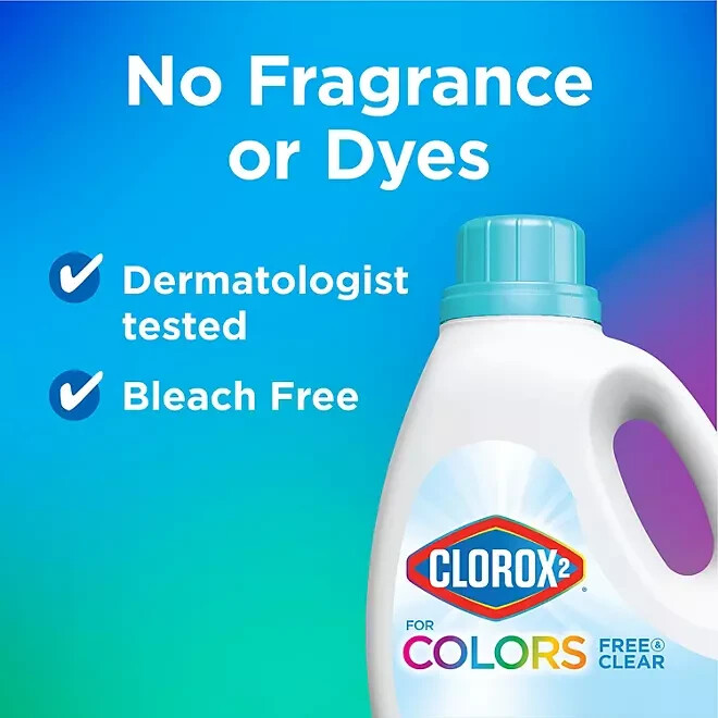 Clorox 2 Free & Clear Sensitive Skin Stain Remover 90 loads 112.8 floz x 2