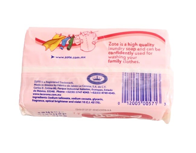 6 Pack of Zote Pink Laundry Bar Soap ( 14.1 oz) Biodegradable Hypoallergenic