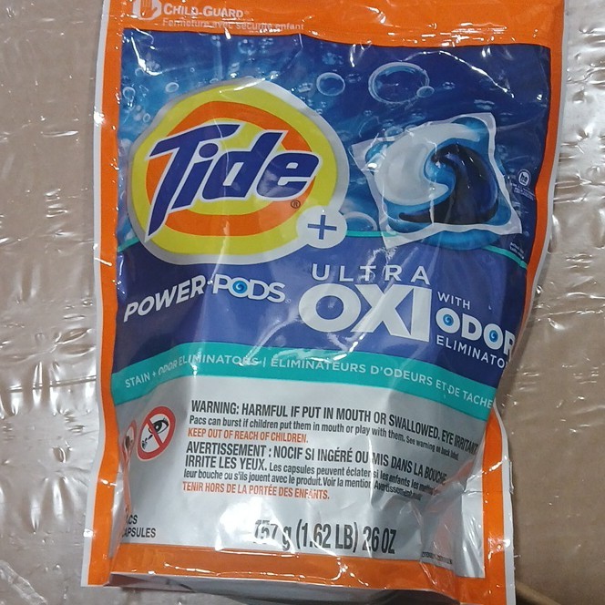 Tide Ultra OXI Odor & Stain Eliminator Laundry Detergent Capsules 26 oz