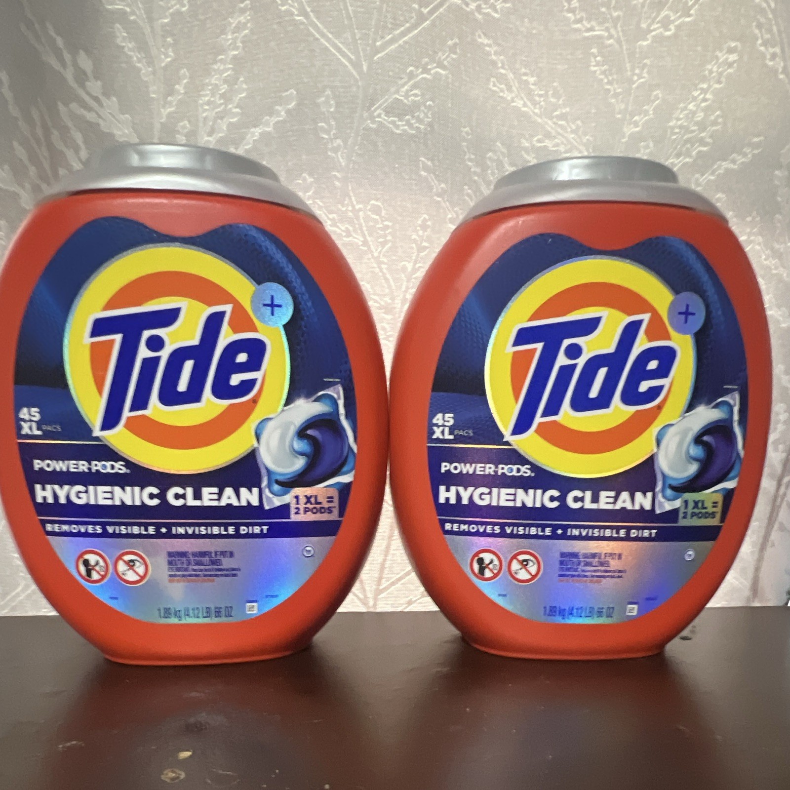 (2) Tide Power Pods Hygienic Clean 45 XL