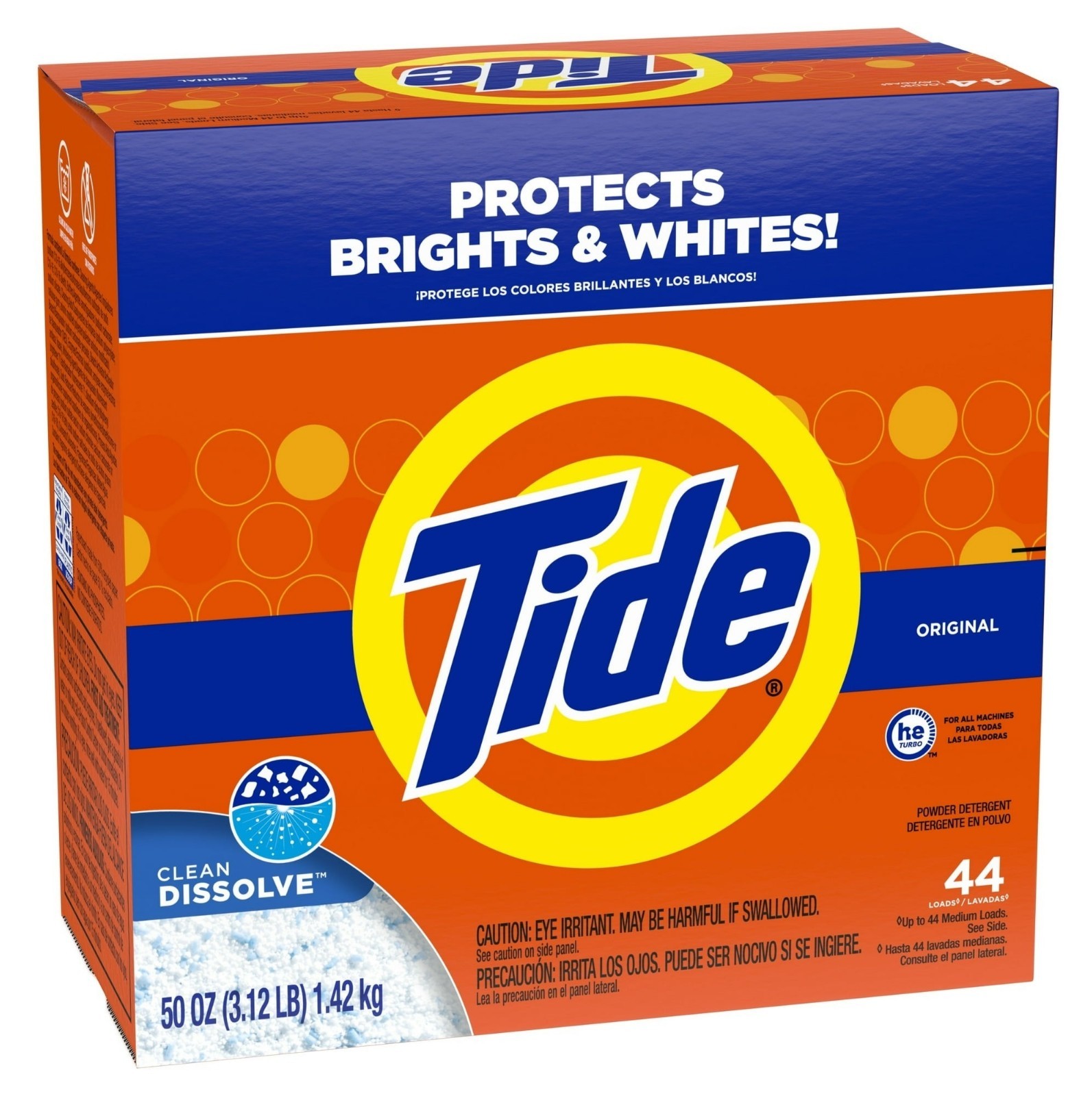 Tide Powder Laundry Detergent, Original Fragrance, 50 oz, Cleans 44 Loads