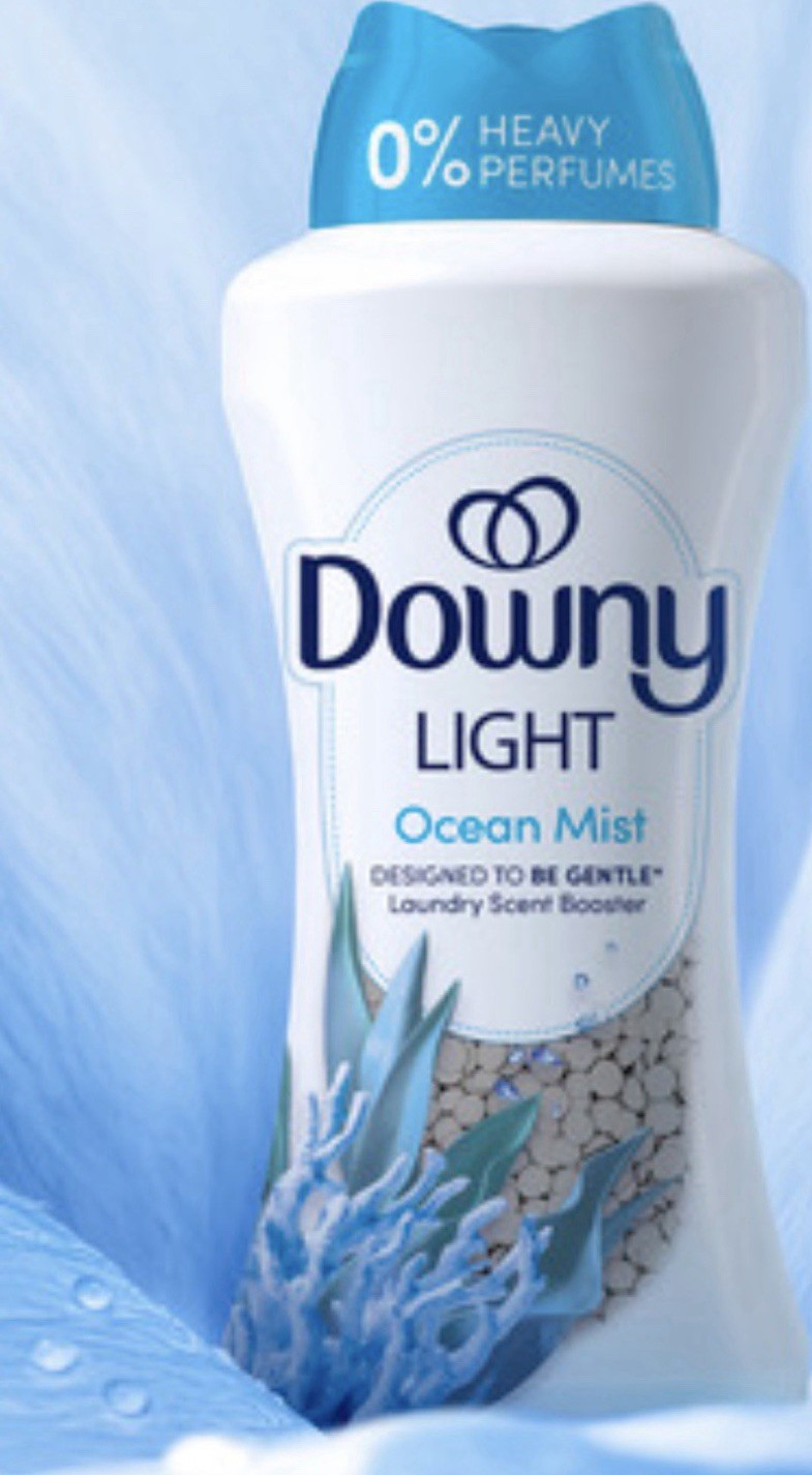 Downy Light Ocean Mist Laundry Scent Booster Granules 0% Heavy Perfumes