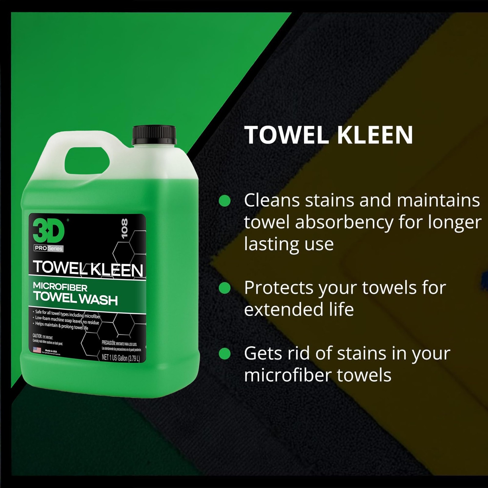 Microfiber Towel Laundry Detergent 128 Fl Oz Effective No Residue Formula
