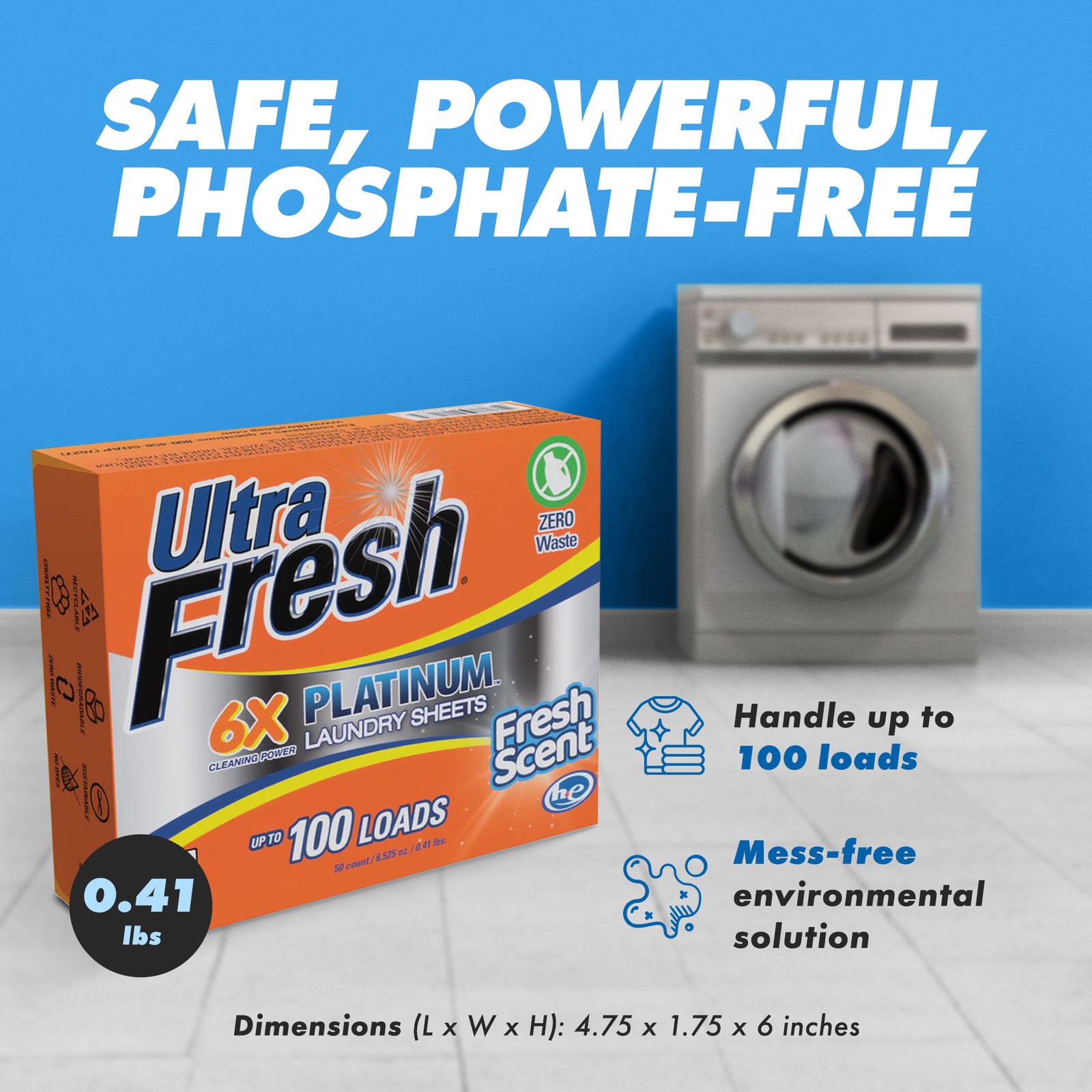 Ultra Fresh 6X Platinum 5 Gal Laundry Detergent & Platinum 6X Laundry Sheets