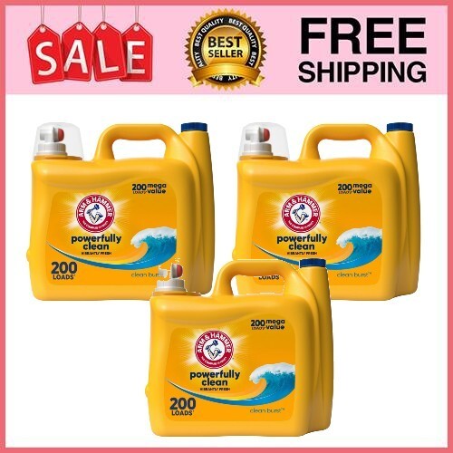 3P ARM & HAMMER Powerfully Clean Liquid Laundry Detergent Soap, Clean Burst