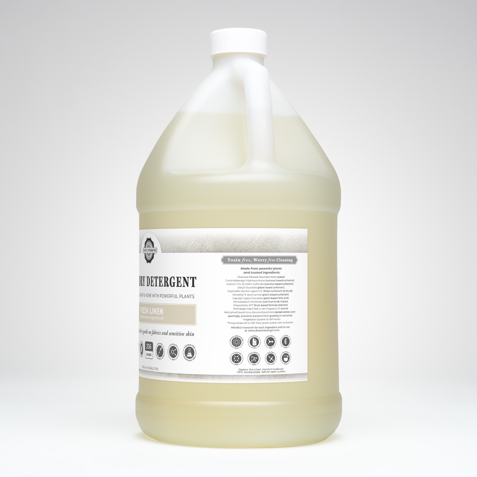 Toxin-Free Laundry Detergent 1 gal | 256 Loads | Plant-Based | Fresh Linen