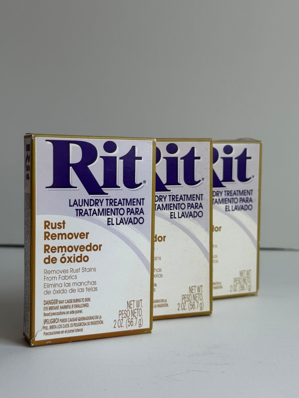 3 Rit Rust Remover Laundry Treatment Remove Iron Stains From Fabric 2 Oz Each