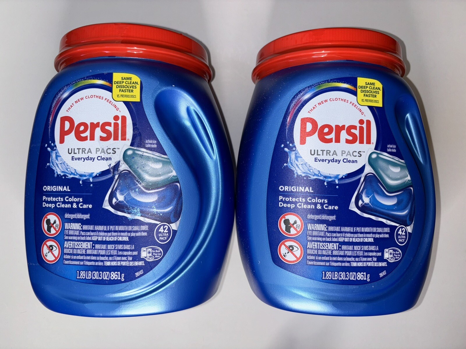 Persil Ultra Pacs Deep Clean Laundry Detergent Original 42 Count 2Pk