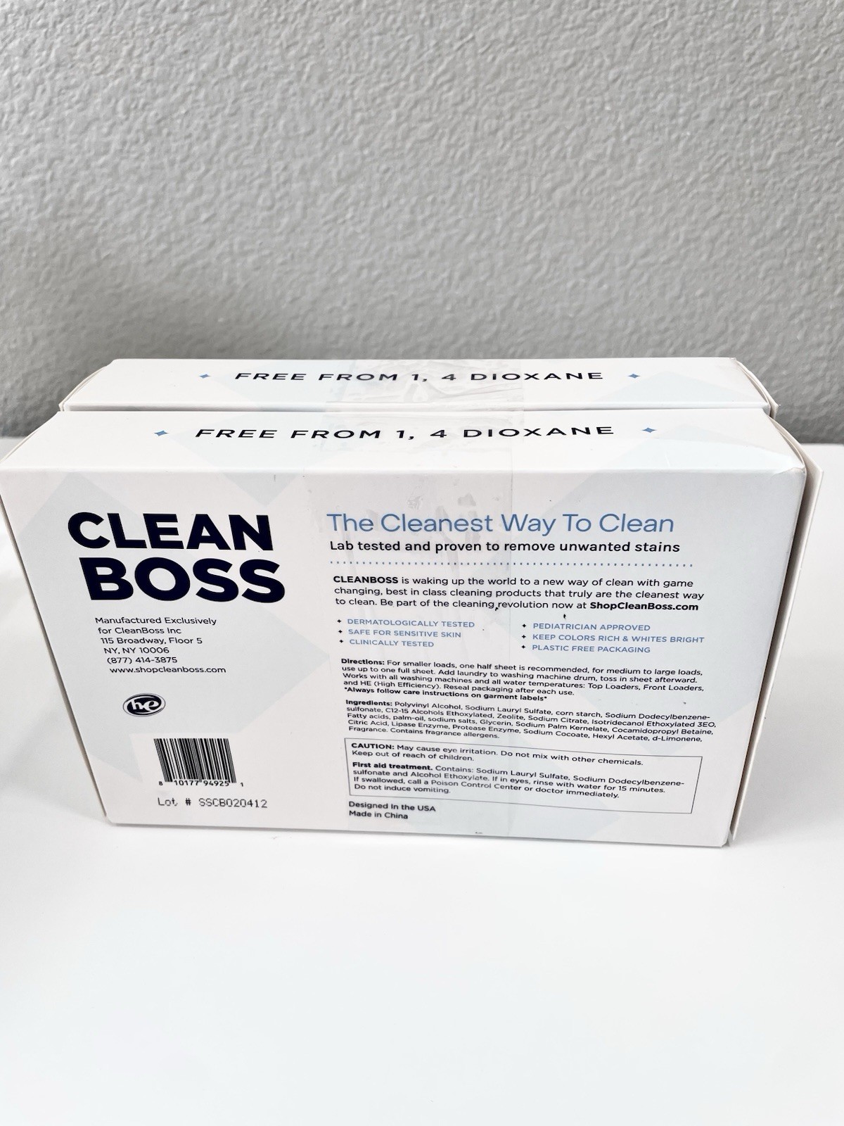 NIB 2~PACK CleanBoss Laundry Detergent Smart Sheets – 60 Sheets (120 loads) NEW!
