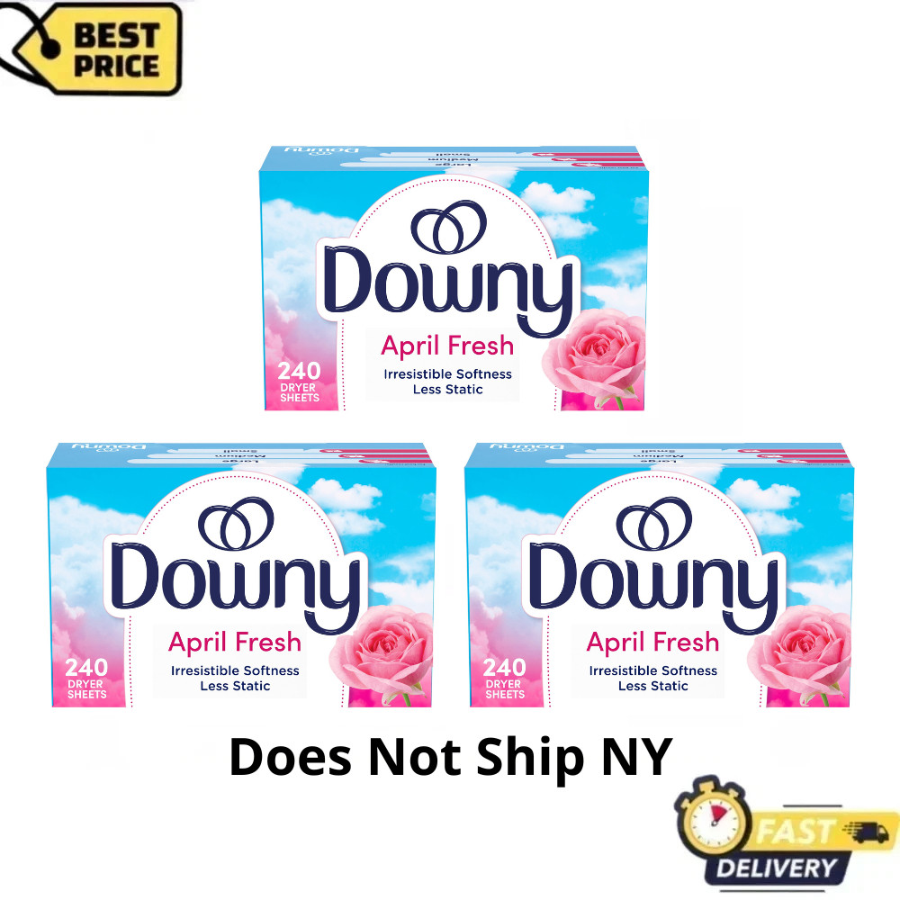 Downy Fabric Softener Dryer Sheets, April Fresh, 240 Count, 3 Pack (720 Total)