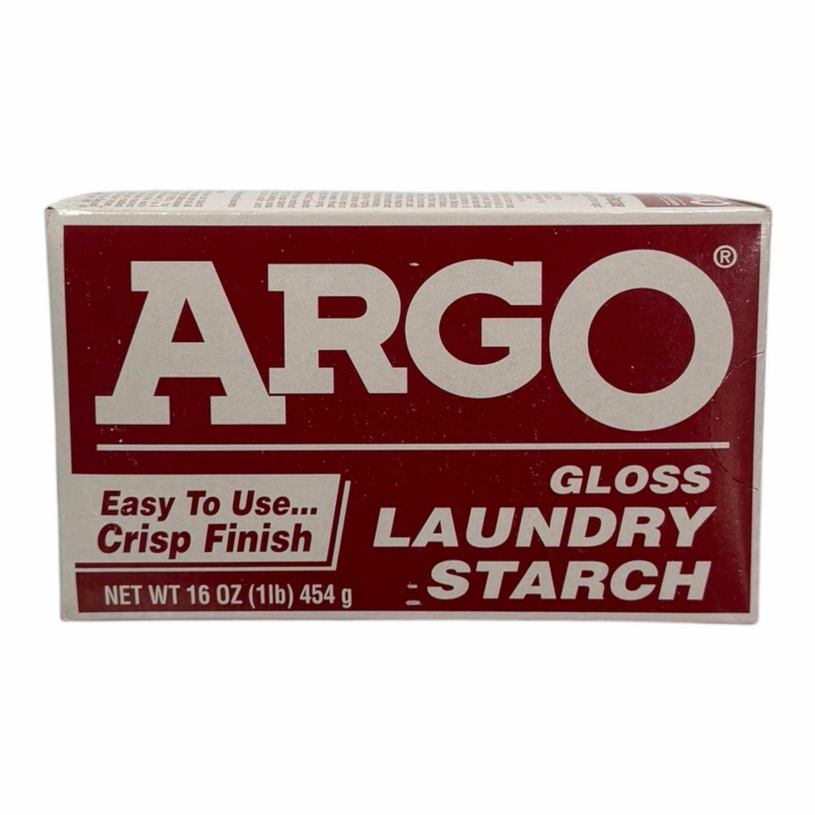 ARGO Gloss Laundry Starch Remove Greasy Spots 16 oz Sealed Expired 1 lb